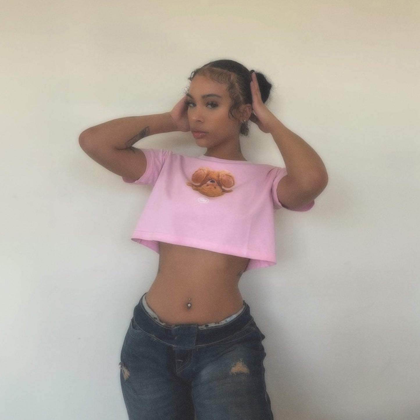 TEDDY BEAR CROP TEE
