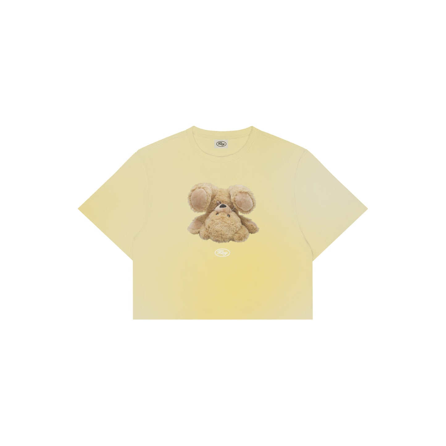 CREAM BEAR CROP TEE