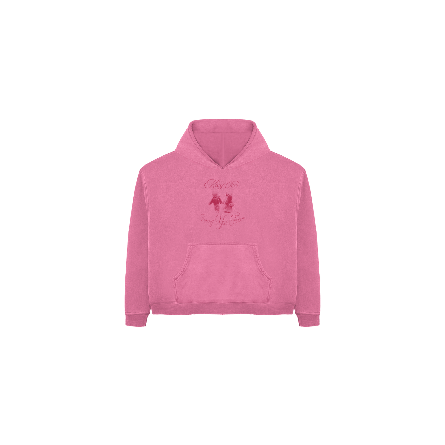 Light pink hoodie with rose best sale